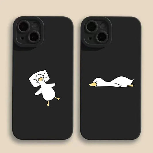 Cute Cartoon Lying Flat Duck